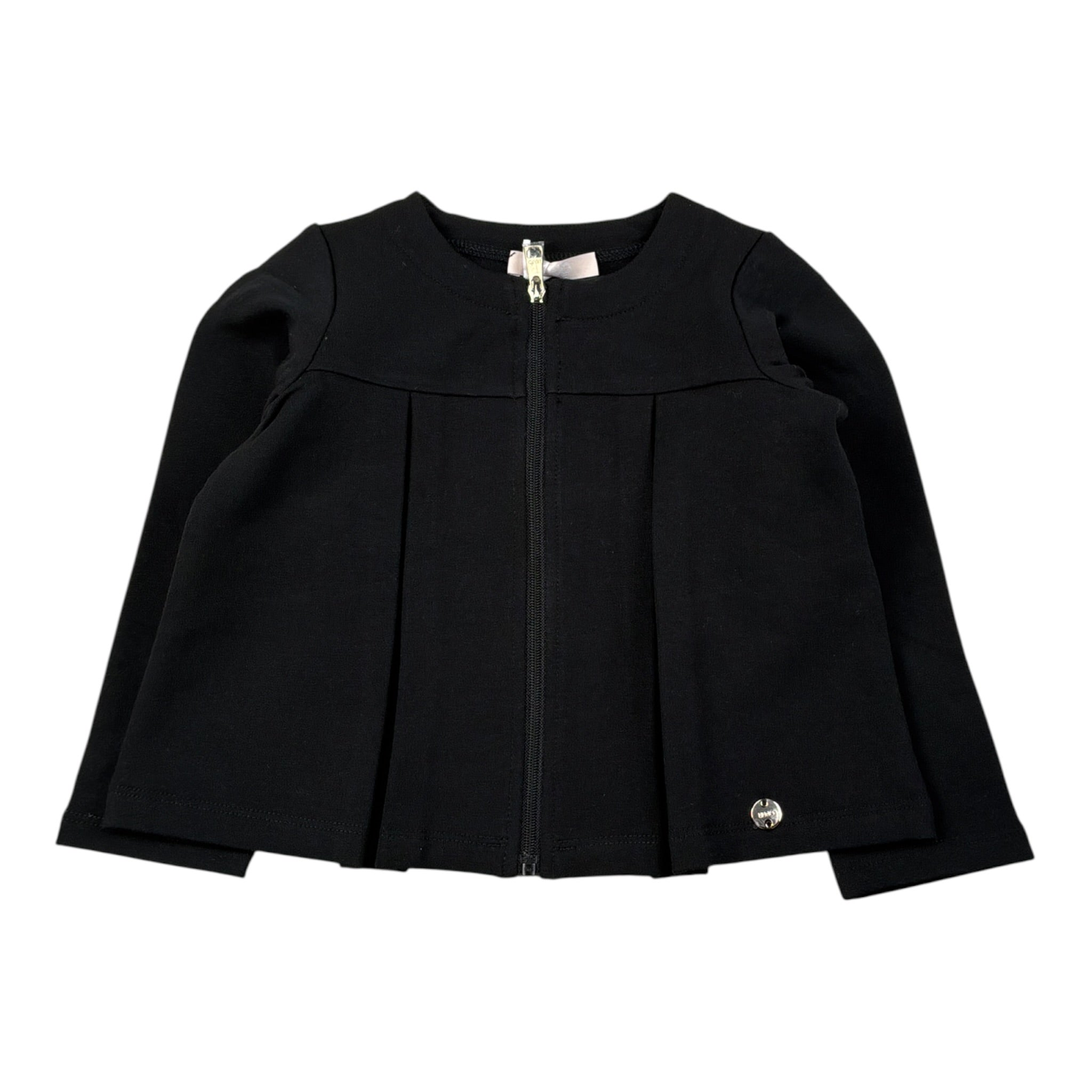 Liu Jo Felpa tinta unita con Zip Nero per Neonata HF5020X NERO LIU JO 