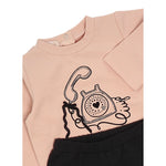 Liu Jo Completo 2Pz Felpa-Leggins Bicolore Rosa per Neonata HF5038X ROSA LIU JO 