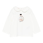 Liu Jo Shirt Girocollo tinta unita con Stampa Panna per Neonata HF5040J PANNA LIU JO 
