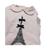 Liu Jo Shirt Girocollo tinta unita con Stampa Rosa per Neonata HF5040 ROSA LIU JO 