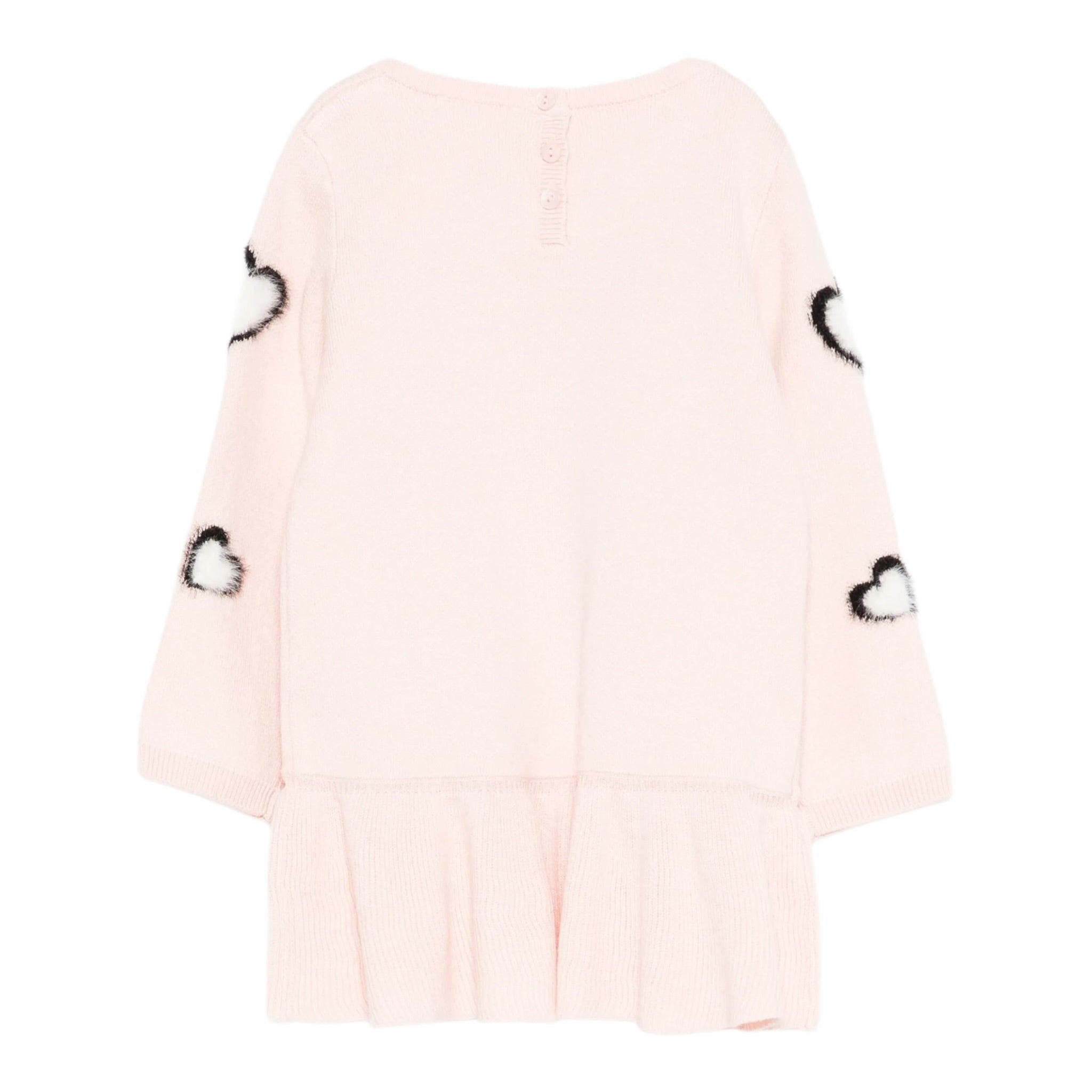 Liu Jo Abito Manica Lunga tinta unita con Cuori Rosa per Neonata HF5043 ROSA LIU JO 