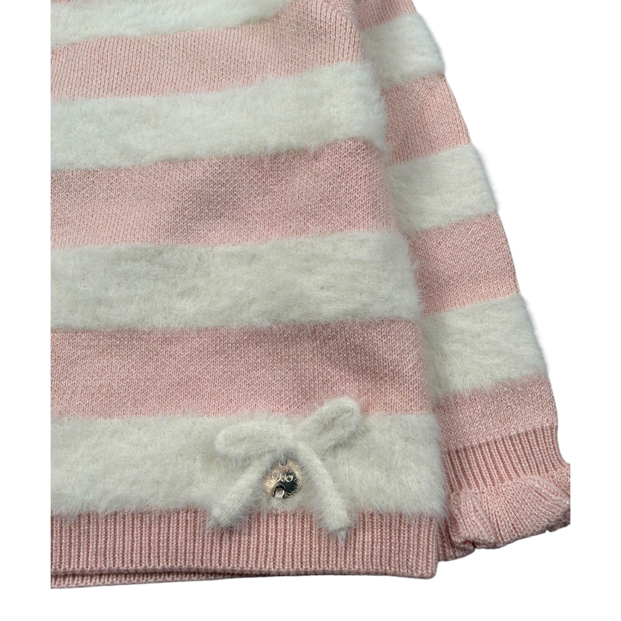 Liu Jo Maglia Girocollo Fantasia A Righe Rosa per Neonata HF5045MA ROSA LIU JO 