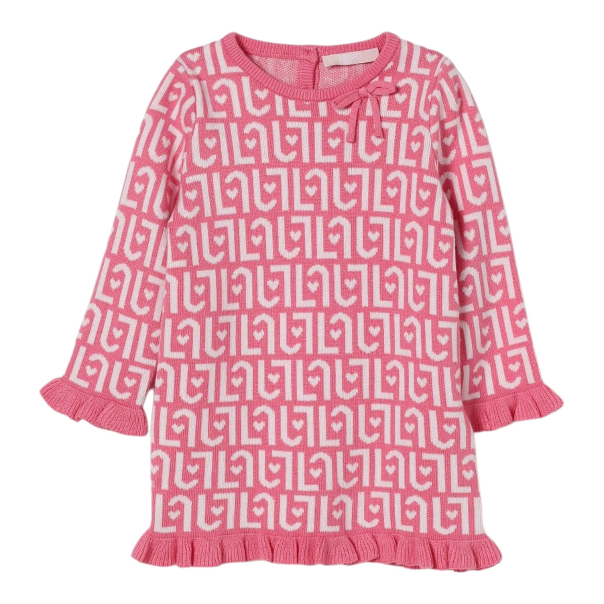 Liu Jo Abito Manica Lunga Stampa Fantasia Rosa per Neonata HF5055 ROSA LIU JO 