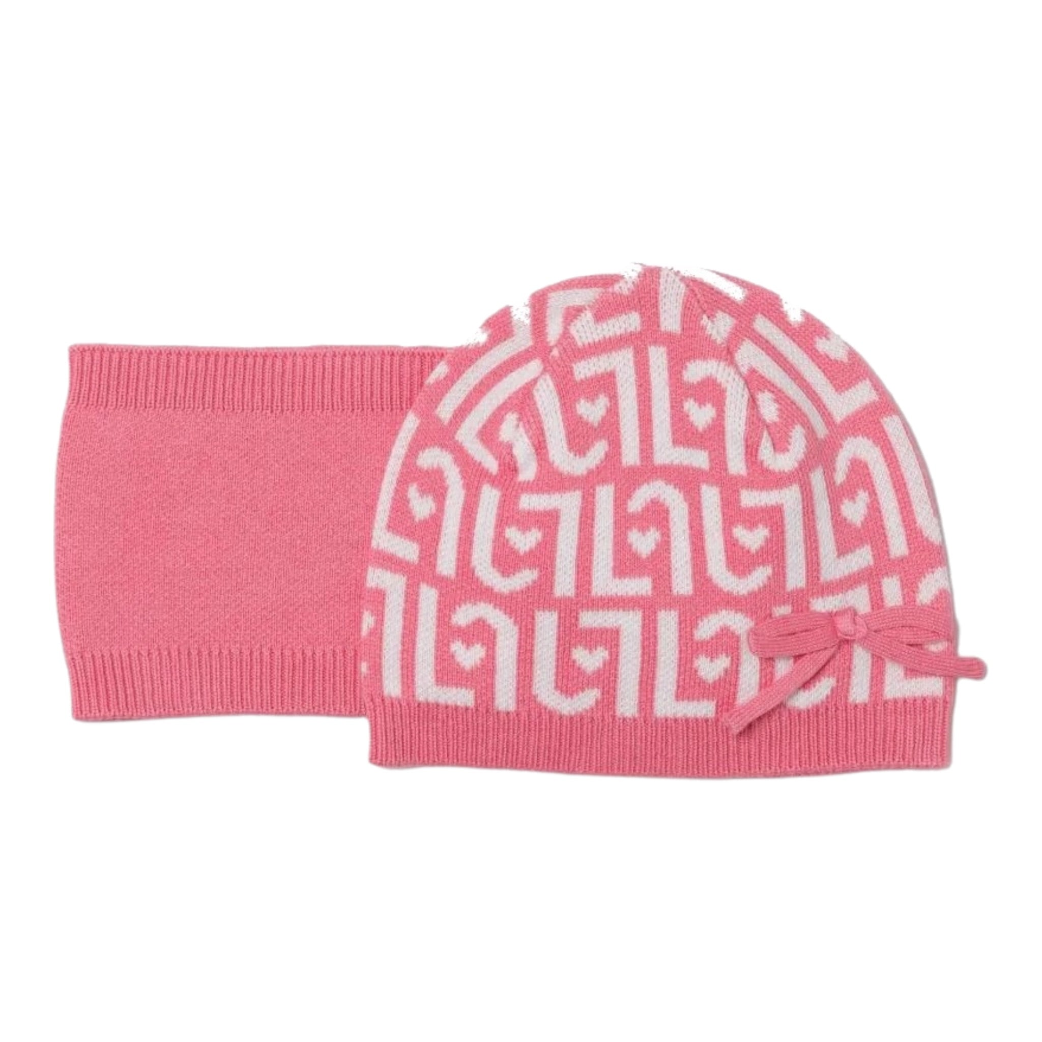 Liu Jo Set Cappello-Sciarpa tinta unita Rosa per Neonata HF5058 ROSA LIU JO 