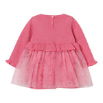 Liu Jo Abito Manica Lunga tinta unita con Tulle Rosa per Neonata HF5059 ROSA LIU JO 