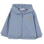 Liu Jo Felpa con Zip E Cappuccio tinta unita Azzurro per Neonata HF5063X AZZURRO LIU JO 