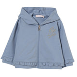 Liu Jo Felpa con Zip E Cappuccio tinta unita Azzurro per Neonata HF5063X AZZURRO LIU JO 