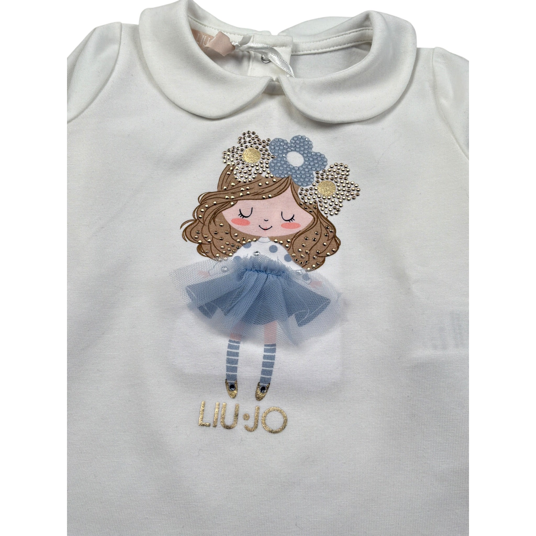 Liu Jo Shirt tinta unita con Colletto Panna per Neonata HF5067XX PANNA LIU JO 