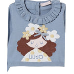 Liu Jo Maglia tinta unita con Ricami Azzurro per Neonata HF5071X AZZURRO LIU JO 
