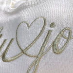 Liu Jo Maglia Girocollo tinta unita con Ricamo Logo Panna per Neonata HF5072X PANNA LIU JO 