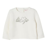 Liu Jo Maglia Girocollo tinta unita con Ricamo Logo Panna per Neonata HF5072X PANNA LIU JO 