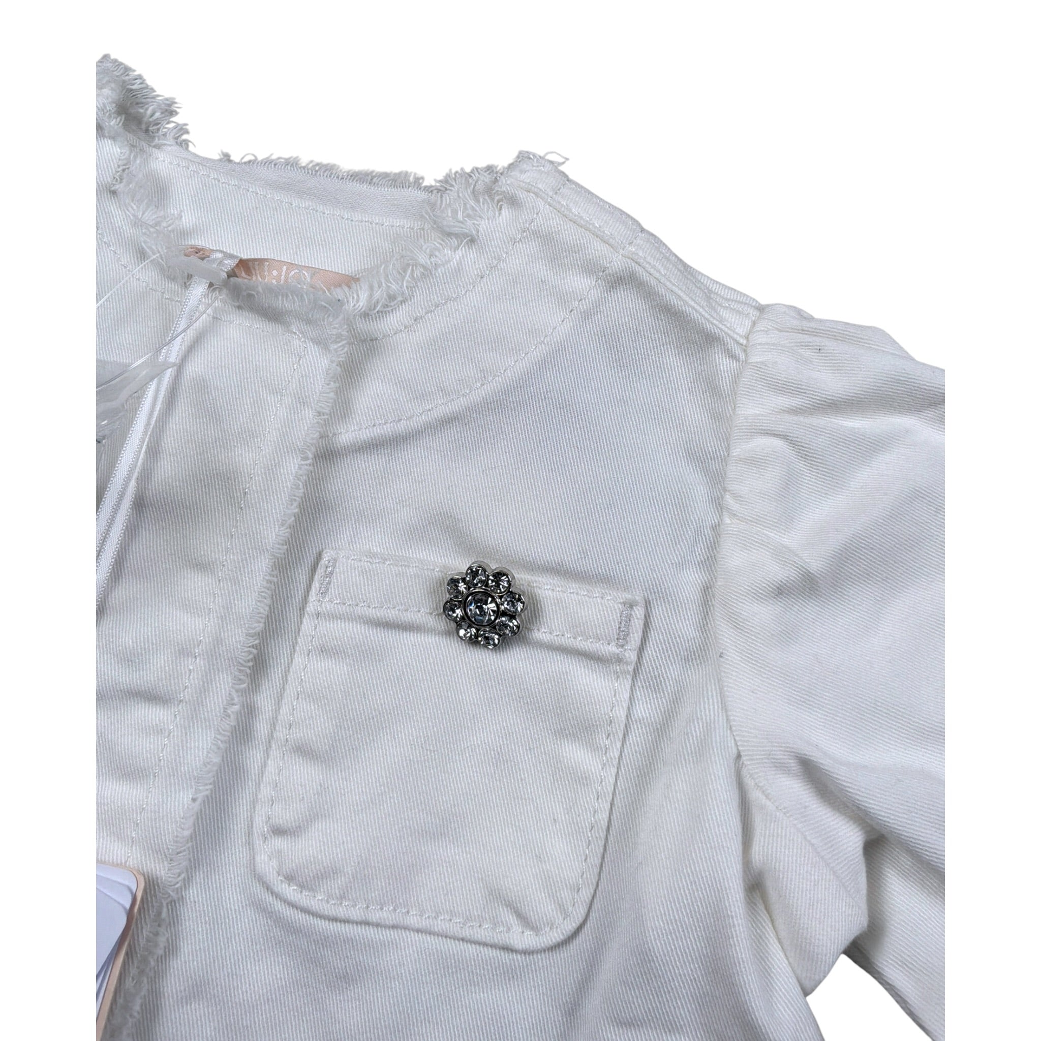 Liu Jo Giubbino In Denim tinta unita Bianco per Neonata KA3106 BIANCO LIU JO 