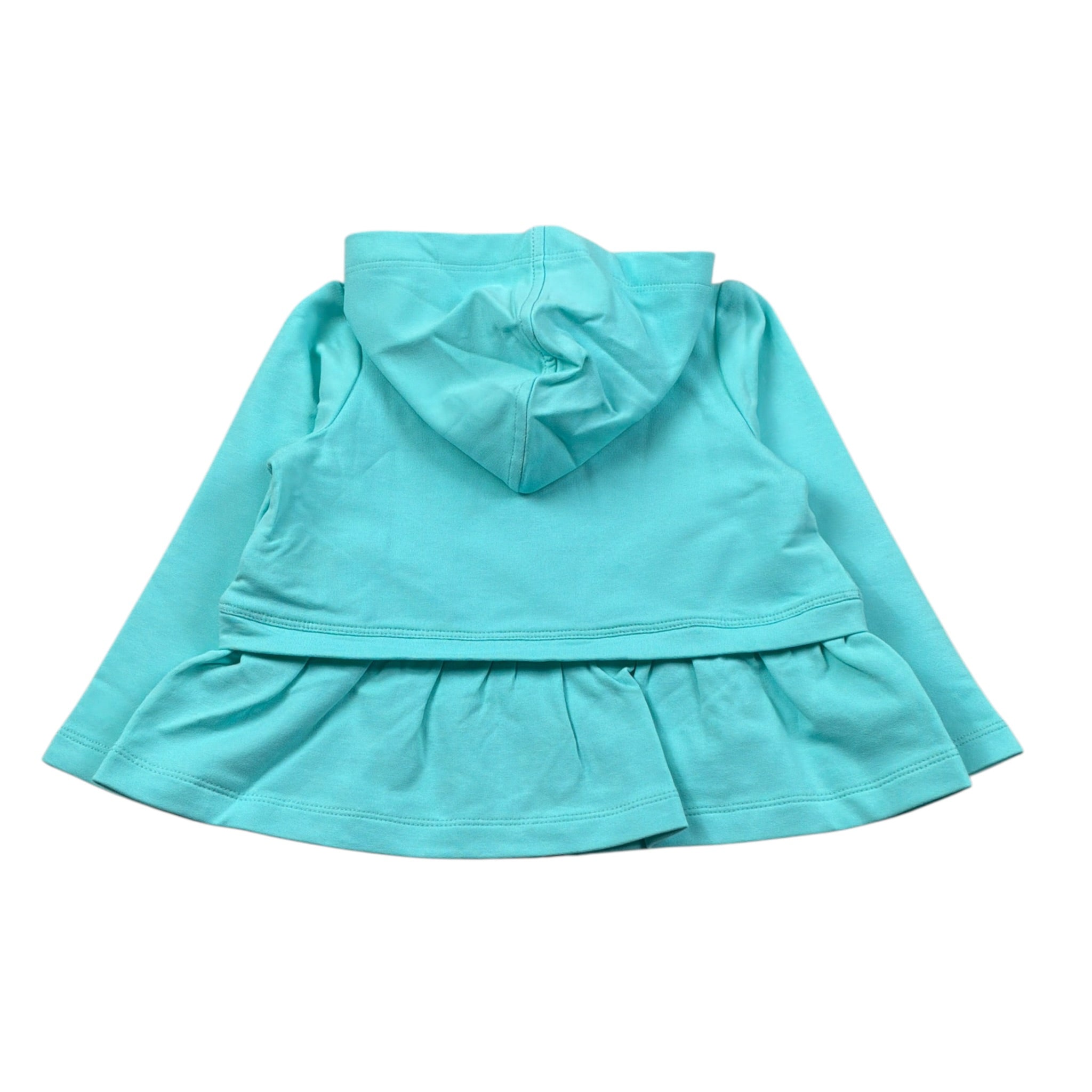 Liu Jo Felpa Xon Zip E Cappuccio tinta unita Verde Acqua per Neonata KA4109N VERDE ACQUA LIU JO 