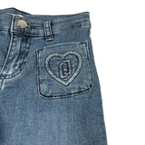 Liu Jo Jeans tinta unita Modello Zampa Blu per Bambina KA5069 BLU LIU JO 