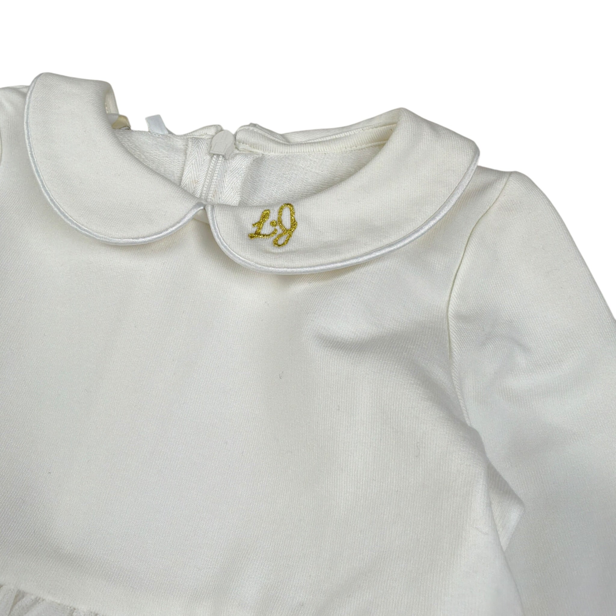 Liu Jo Abito tinta unita con Tulle Bianco per Neonata KF1029 BIANCO LIU JO 