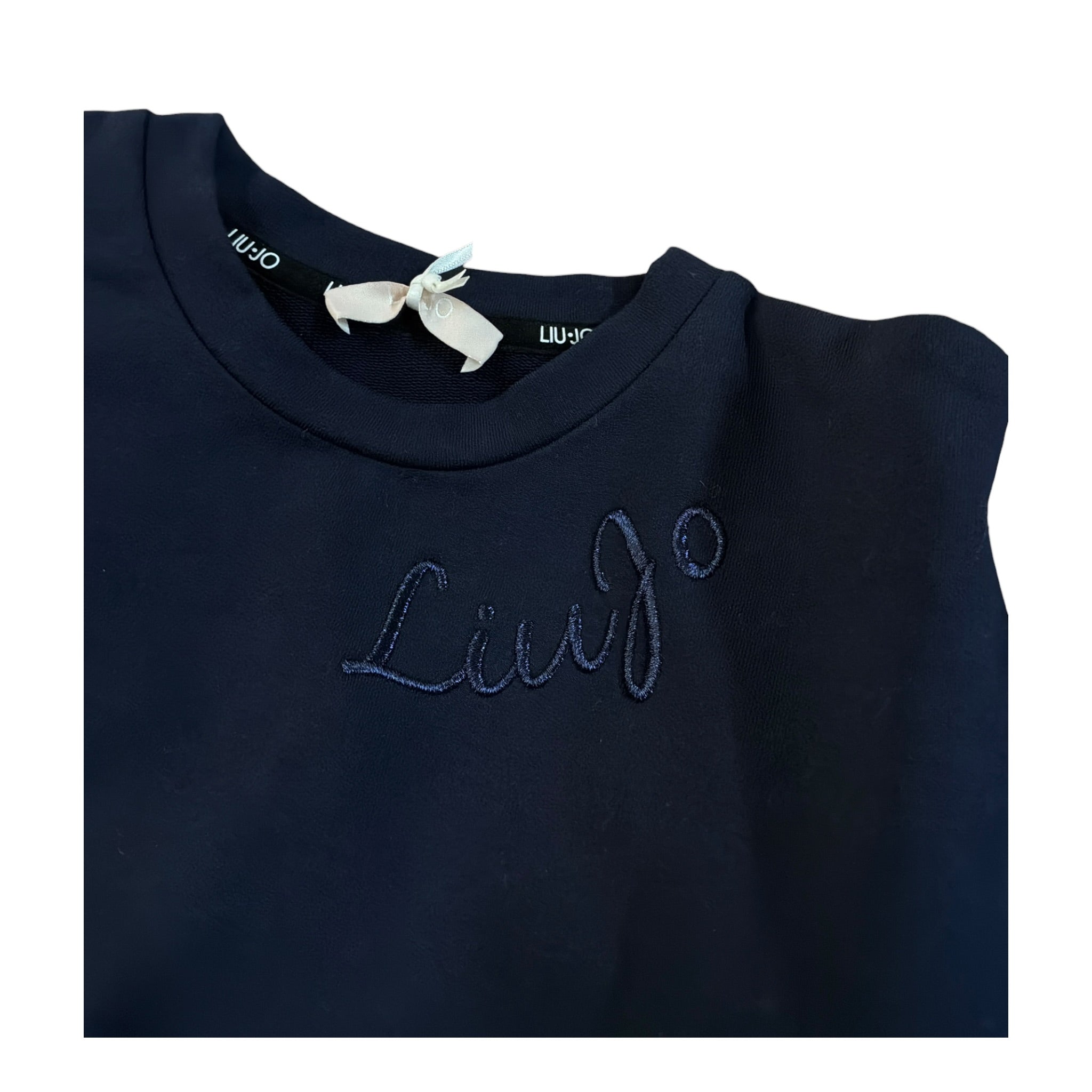 Liu Jo Felpa tinta unita con Maniche In Tulle Blu per Neonata KF3009N BLU LIU JO 