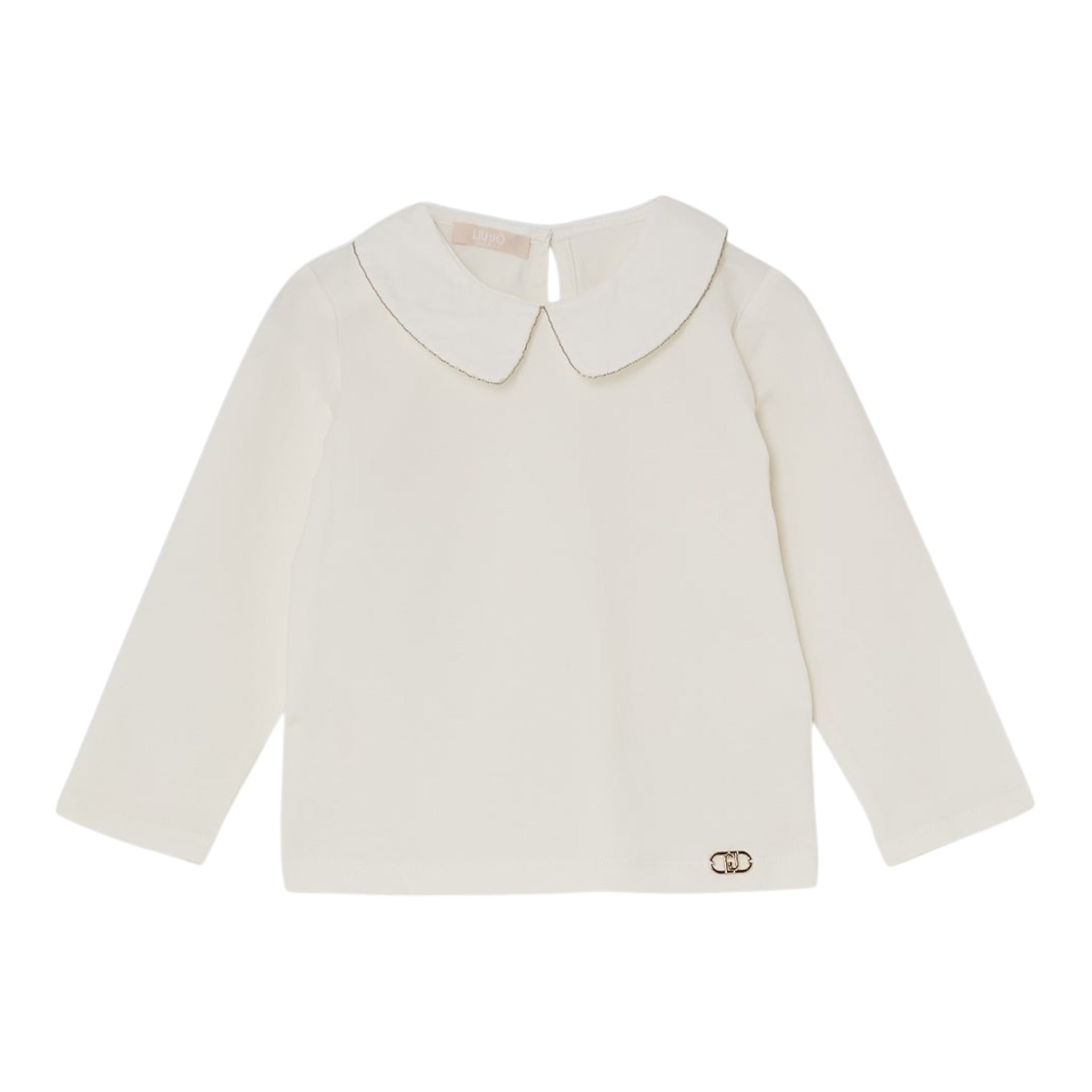 Liu Jo Shirt tinta unita con Colletto Bianco per Bambina KF4075 BIANCO LIU JO 