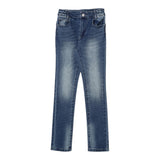 Liu Jo Jeans tinta unitaa con Girovita Regolabile Blu per Bambina KF4078 BLU LIU JO 