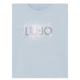 Liu Jo Felpa Chiusa Girocollo tinta unita con Brillantini Azzurro per Bambina KF5001J AZZURRO LIU JO 