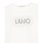 Liu Jo Felpa Chiusa Girocollo tinta unita con Brillantini Panna per Neonata KF5001 PANNA LIU JO 