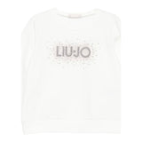 Liu Jo Felpa Chiusa Girocollo tinta unita con Brillantini Bianco per Neonata KF5001XX BIANCO LIU JO 