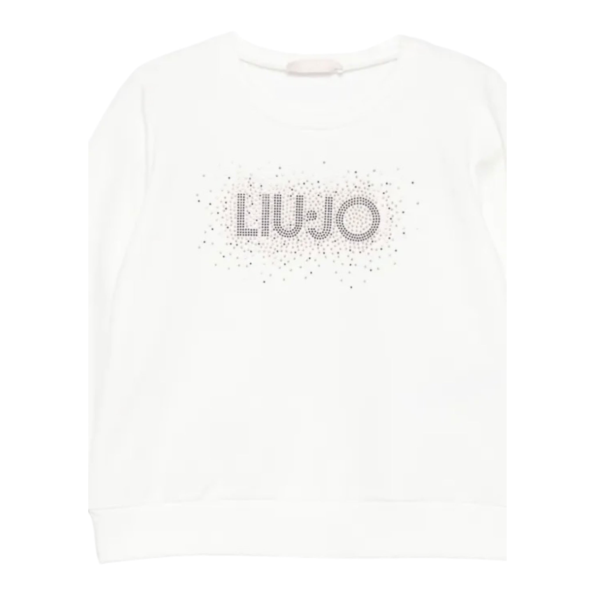 Liu Jo Felpa Chiusa Girocollo tinta unita con Brillantini Bianco per Neonata KF5001XX BIANCO LIU JO 
