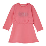 Liu Jo Abito Girocollo tinta unita con Brillantini Rosa per Neonata KF5004 ROSA LIU JO 