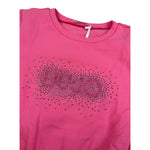 Liu Jo Abito Girocollo tinta unita con Brillantini Rosa per Neonata KF5004 ROSA LIU JO 