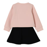 Liu Jo Completo 2Pz Felpa-Gonna Bicolore Nero/Rosa per Neonata KF5005N NERO/ROSA LIU JO 