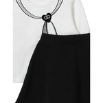 Liu Jo Completo 2Pz Felpa-Gonna Bicolore Bianco/Nero per Bambina KF5005X BIANCO/NERO LIU JO 