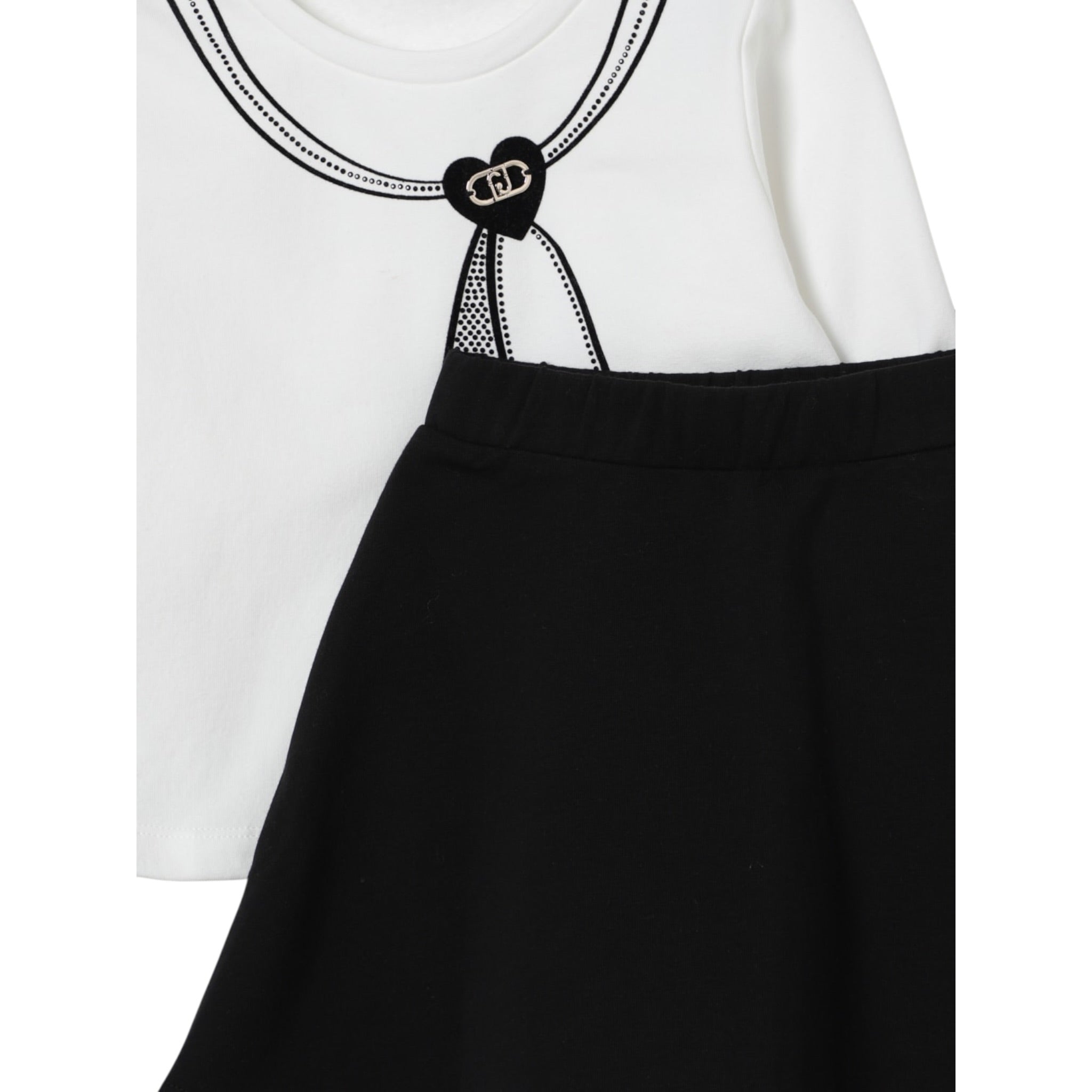 Liu Jo Completo 2Pz Felpa-Gonna Bicolore Bianco/Nero per Bambina KF5005X BIANCO/NERO LIU JO 