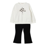 Liu Jo Completo 2Pz Felpa-Leggins Bicolore Panna/Nero per Bambina KF5006F0 PANNA/NERO LIU JO 