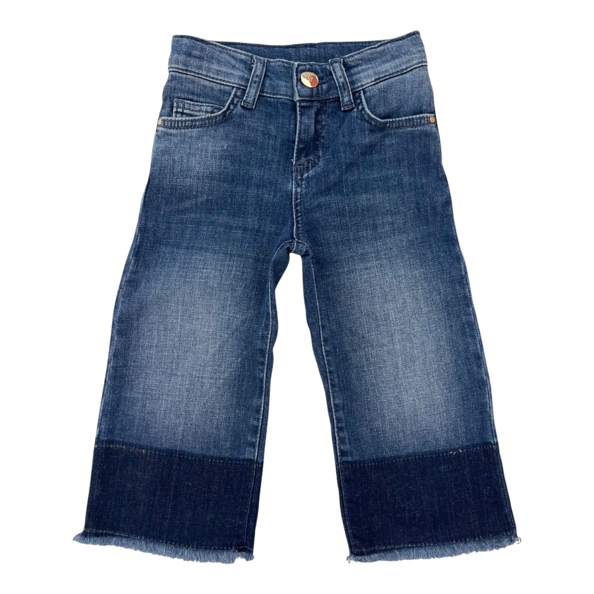 Liu Jo Jeans tinta unita con Girovita Regolabile Blu per Bambina KF5019D BLU LIU JO 