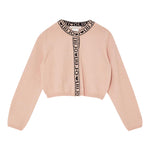 Liu Jo Cardigan tinta unita con Loghi Rosa per Bambina KF5029 ROSA LIU JO 