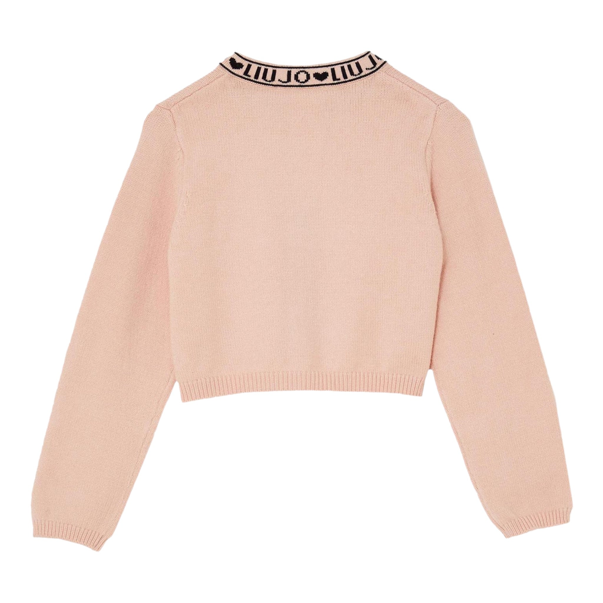 Liu Jo Cardigan tinta unita con Loghi Rosa per Bambina KF5029 ROSA LIU JO 