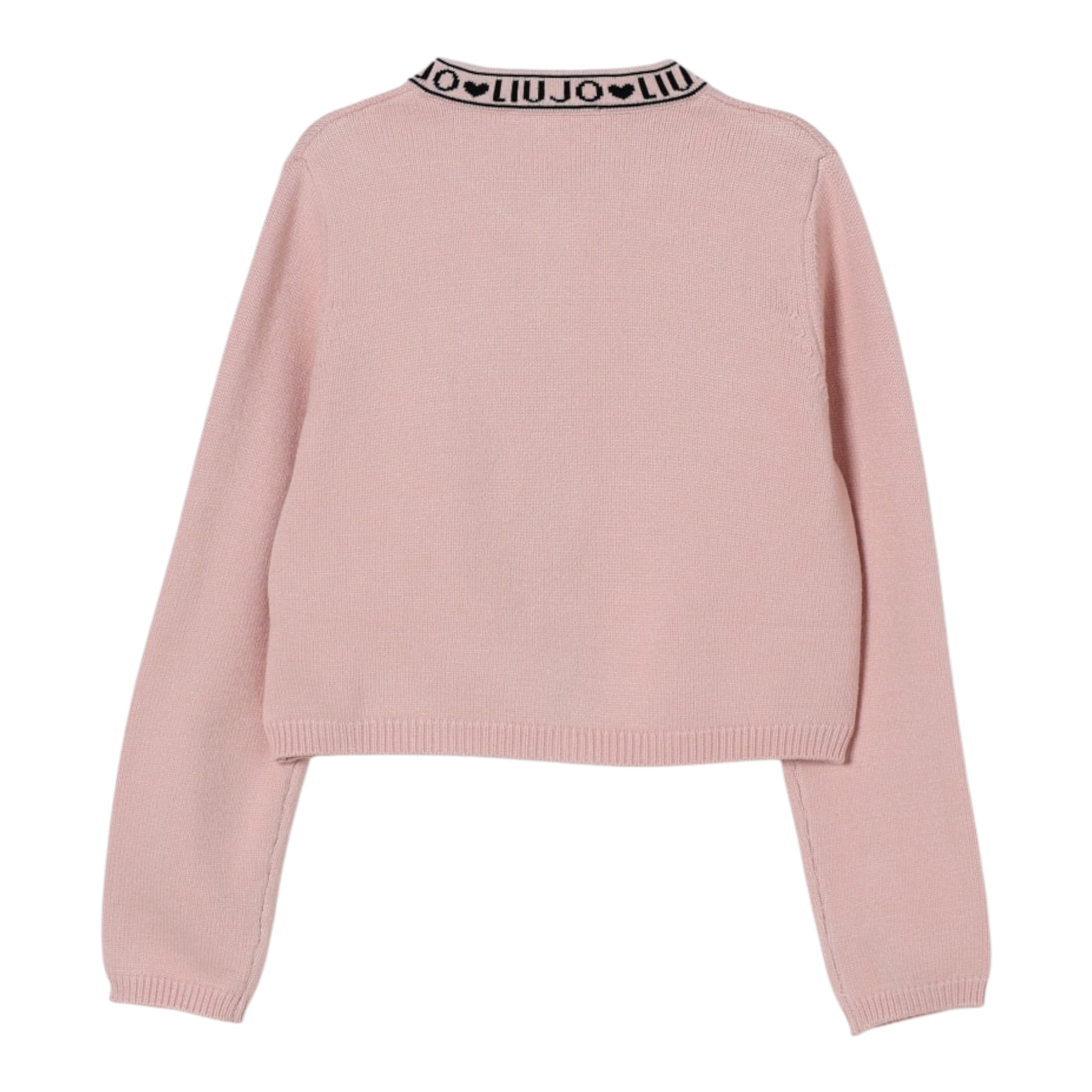 Liu Jo Cardigan tinta unita con Loghi Rosa per Bambina KF5029X ROSA LIU JO 