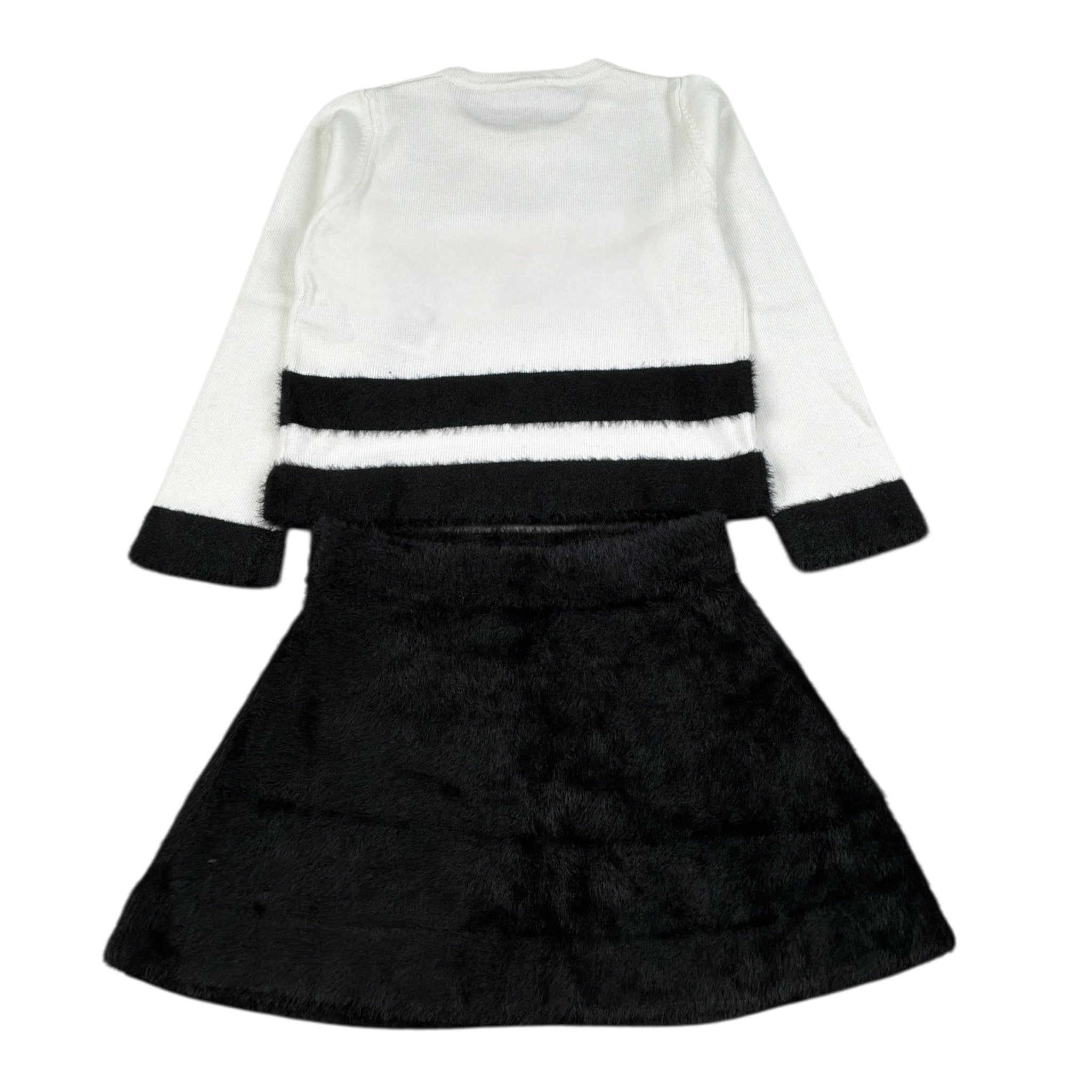 Liu Jo Completo 2 Pezzi Maglia-Gonna Bicolore Bianco/Nero per Bambina KF5030 BIANCO/NERO LIU JO 