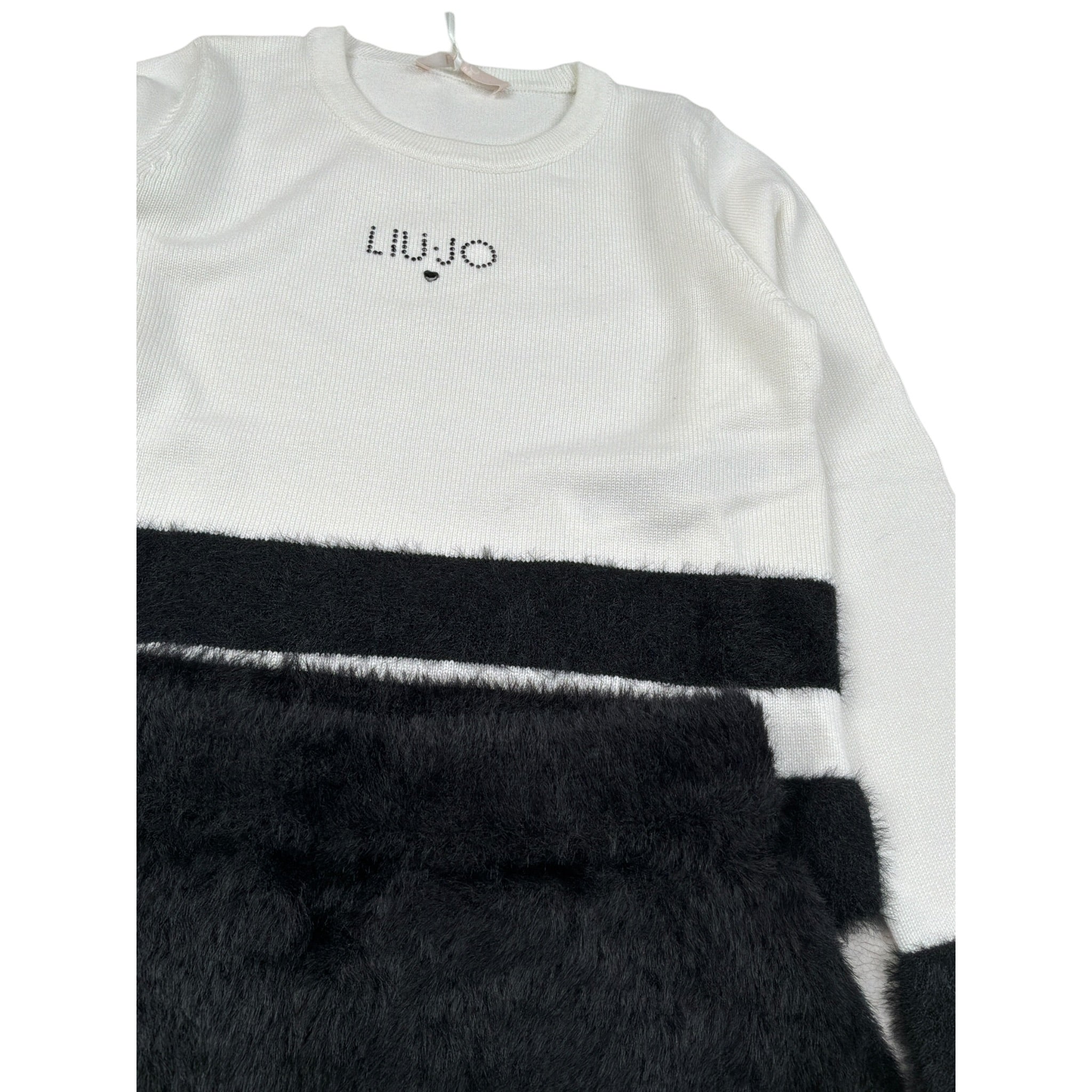 Liu Jo Completo 2 Pezzi Maglia-Gonna Bicolore Bianco/Nero per Bambina KF5030 BIANCO/NERO LIU JO 