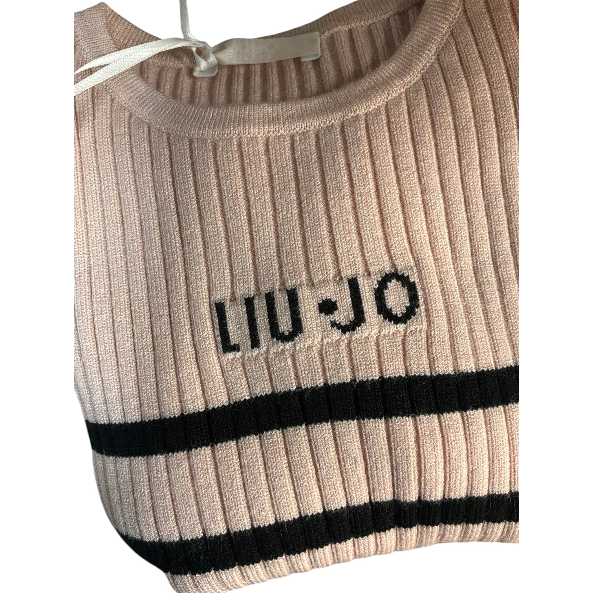 Liu Jo Maglia Girocollo Fantasia A Righe Rosa per Neonata KF5031X ROSA LIU JO 