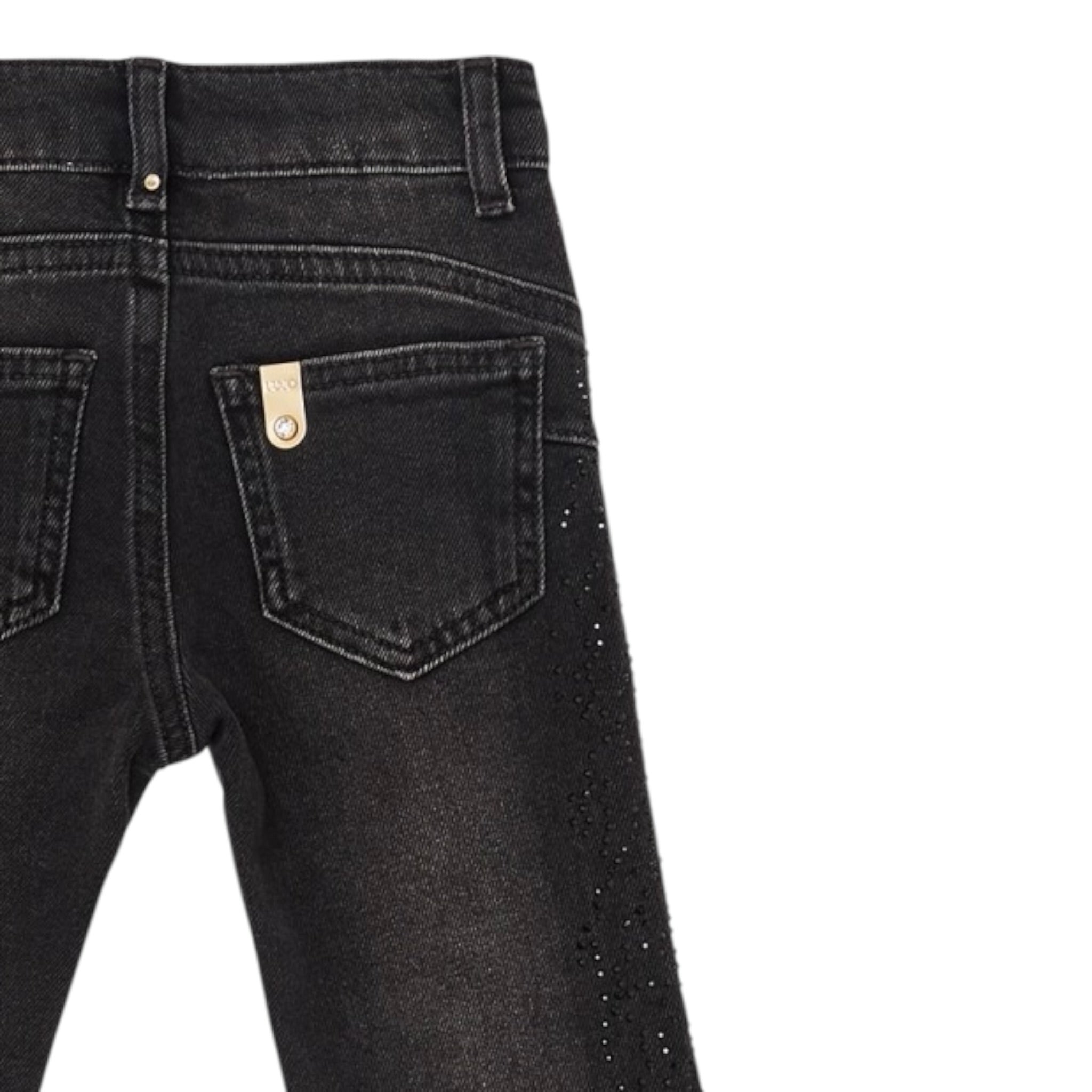 Liu Jo Jeans tinta unita Modello Zampa Nero per Neonata KF5035XN NERO LIU JO 
