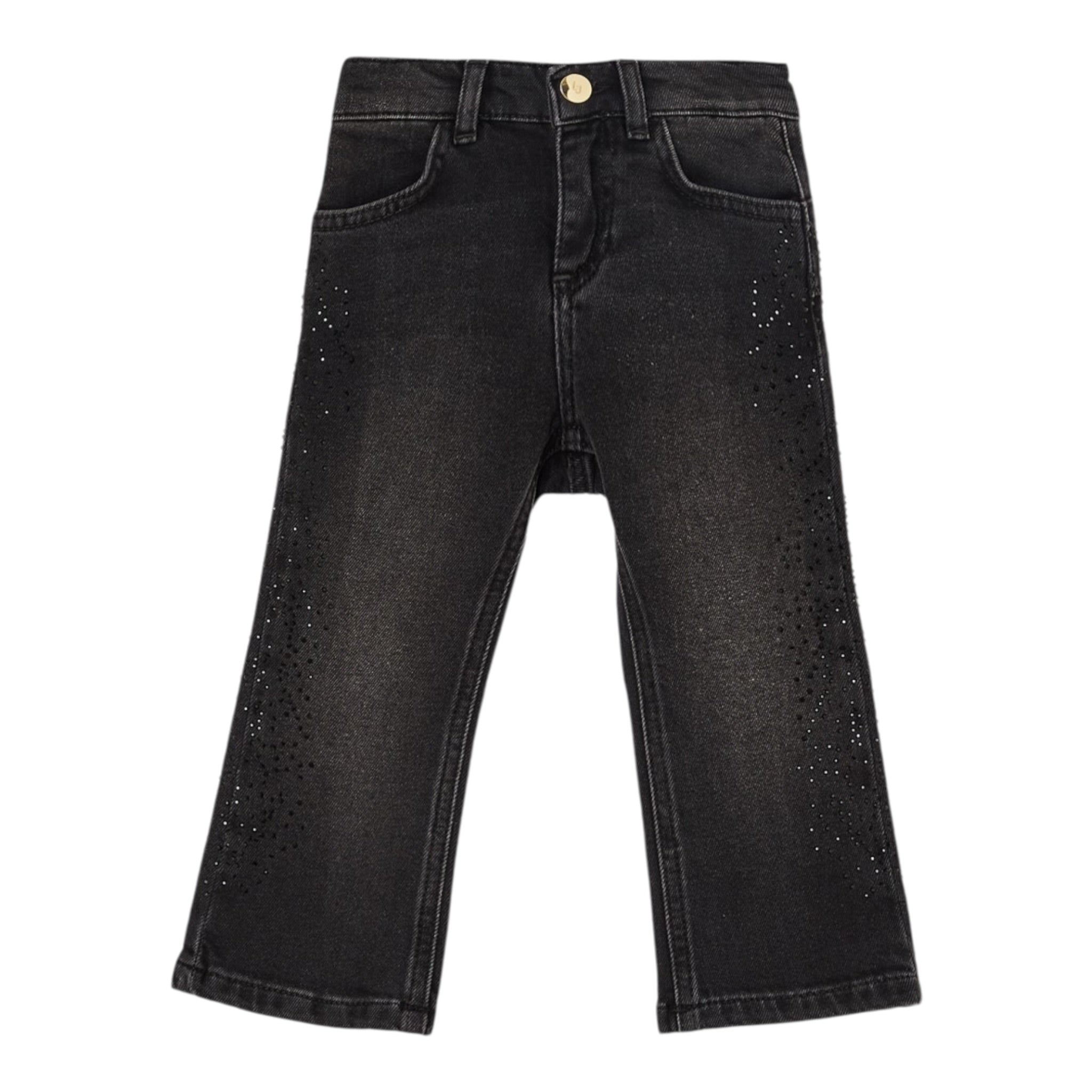 Liu Jo Jeans tinta unita Modello Zampa Nero per Neonata KF5035XN NERO LIU JO 