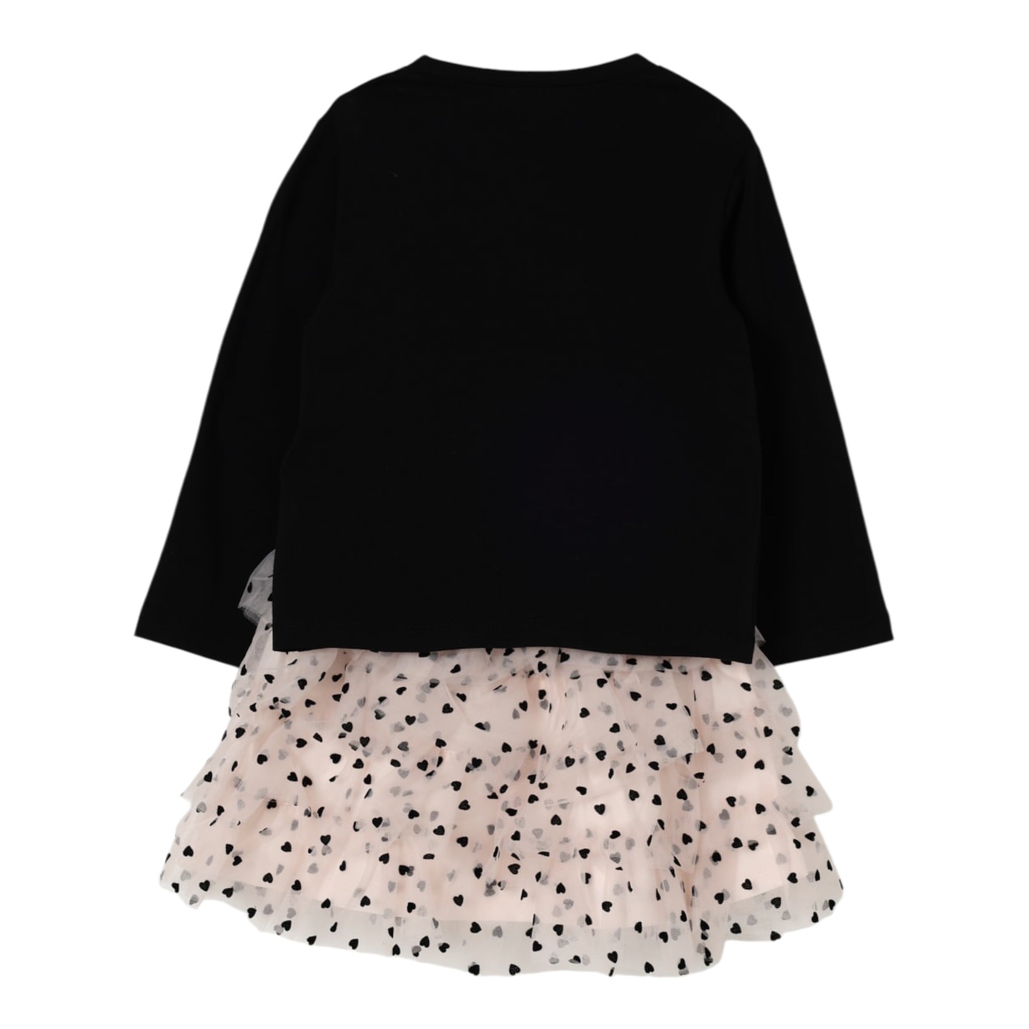 Liu Jo Completo 2 Pezzi Shirt-Gonna Nero/Rosa per Neonata KF5037 NERO/ROSA LIU JO 