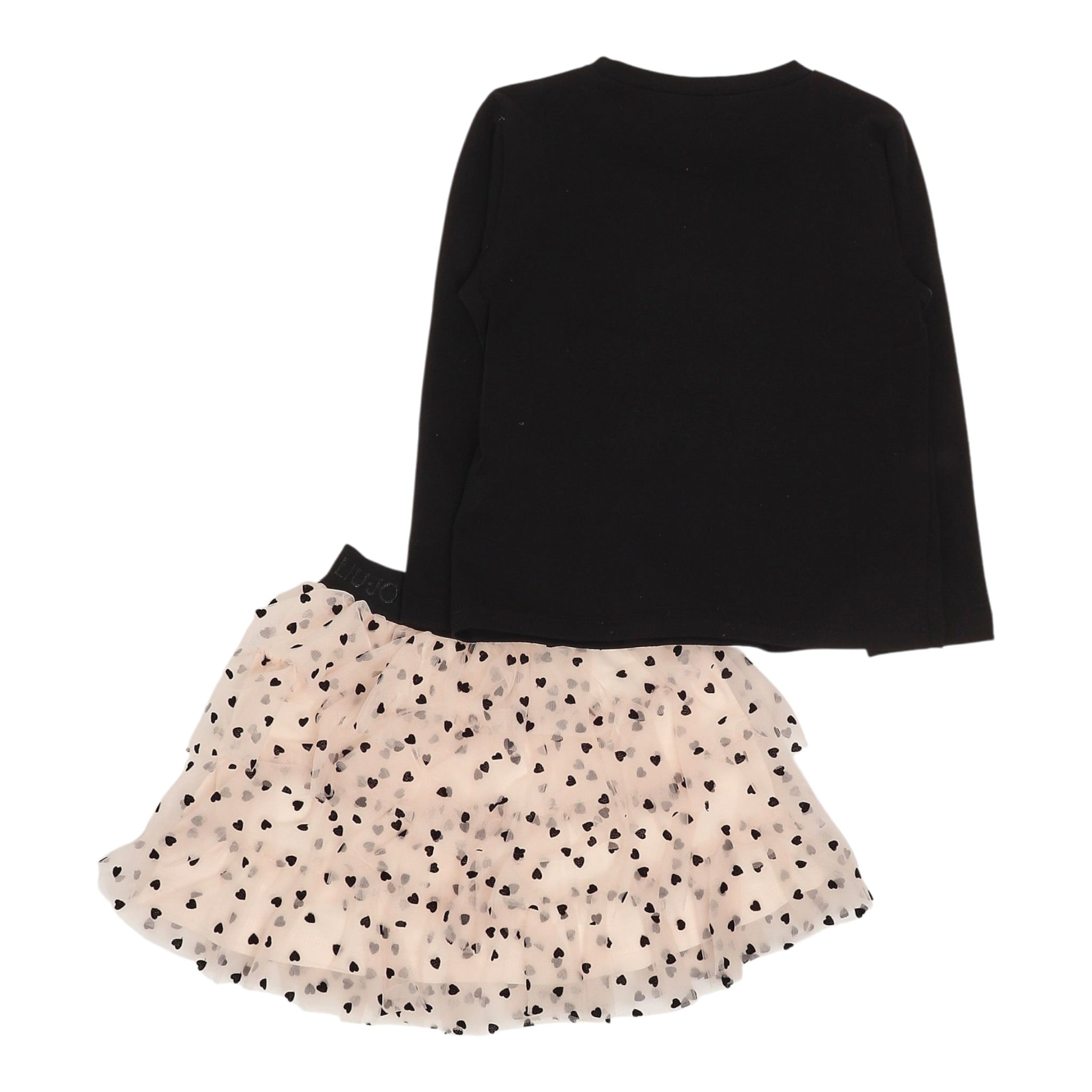 Liu Jo Completo 2 Pezzi Shirt-Gonna Nero/Rosa per Bambina KF5037XX NERO/ROSA LIU JO 