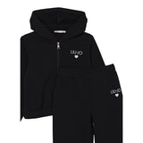 Liu Jo Completo 2 Pezzi Felpa-Pantalone tinta unita Nero per Neonata KF5044X NERO LIU JO 