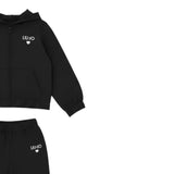 Liu Jo Completo 2 Pezzi Felpa-Pantalone tinta unita Nero per Bambina KF5044XXJ NERO LIU JO 