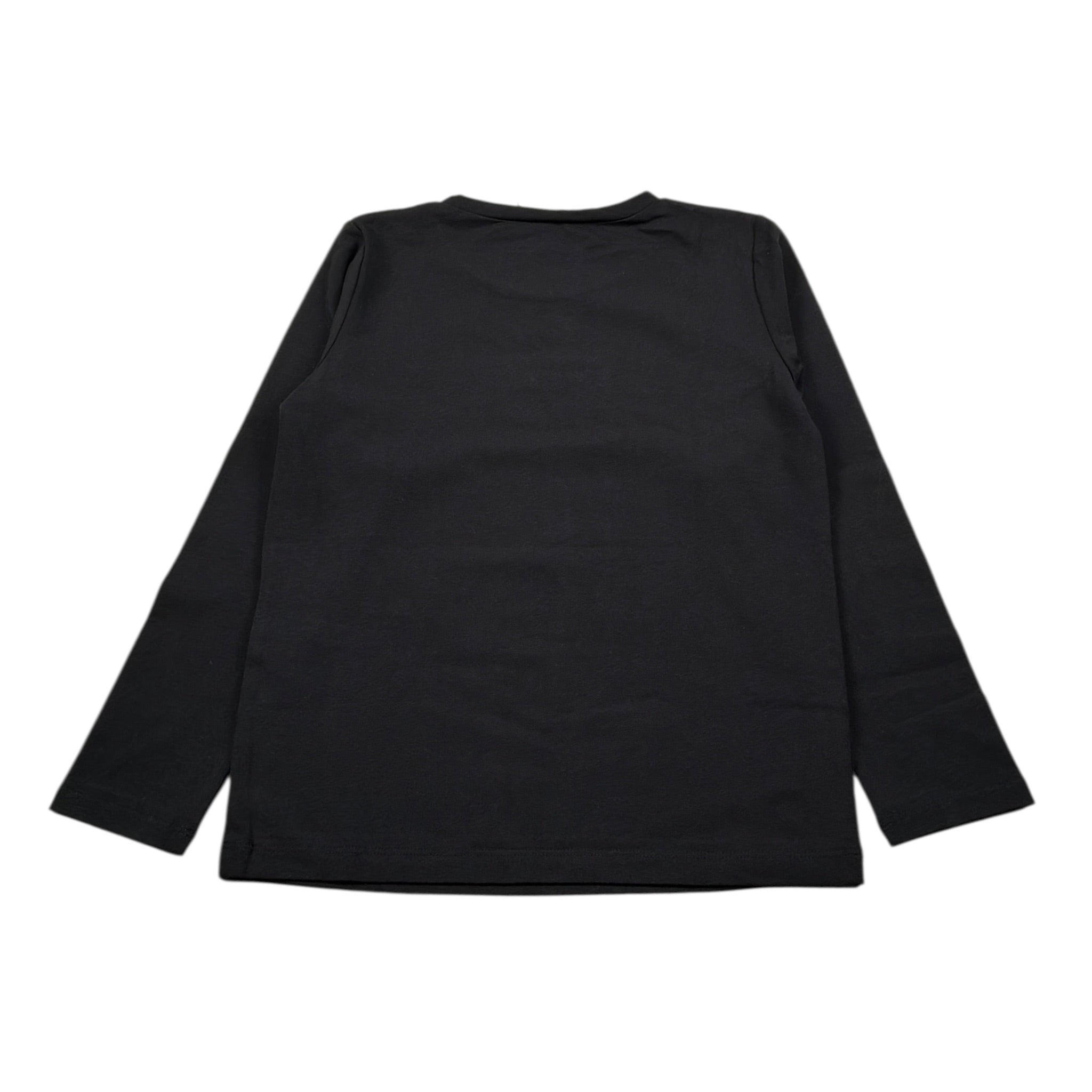Liu Jo Shirt Girocollo tinta unita con Brillantini Nero per Bambina KF5048JJ NERO LIU JO 