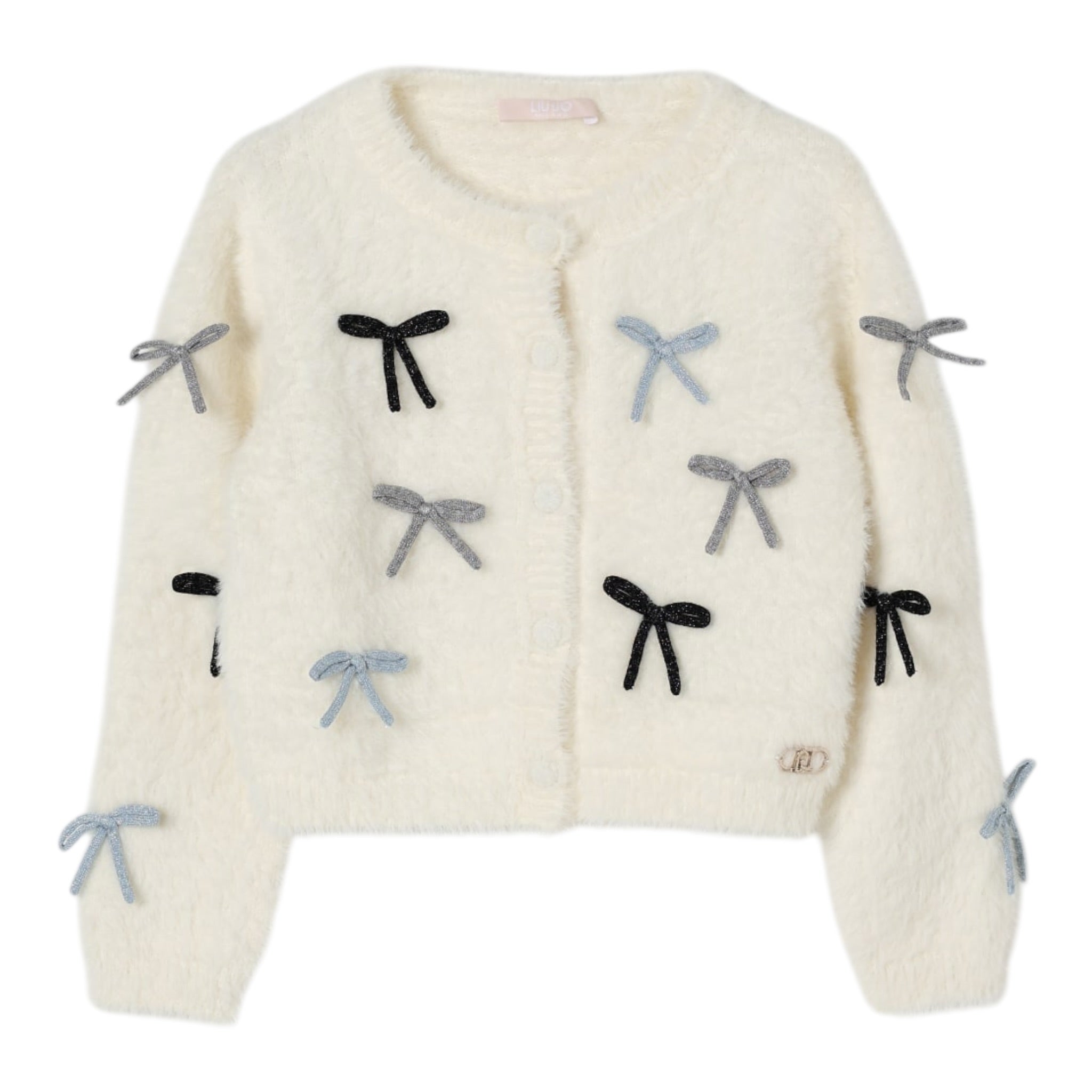 Liu Jo Cardigan tinta unita con Fiocchi Panna per Neonata KF5053N PANNA LIU JO 