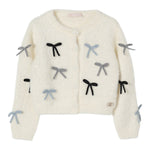 Liu Jo Cardigan tinta unita con Fiocchi Panna per Bambina KF5053 PANNA LIU JO 