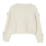 Liu Jo Cardigan tinta unita con Fiocchi Panna per Bambina KF5053 PANNA LIU JO 