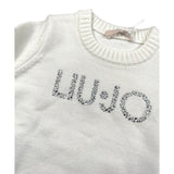 Liu Jo Maglia Girocollo tinta unita con Brillantini Panna per Bambina KF5055J PANNA LIU JO 